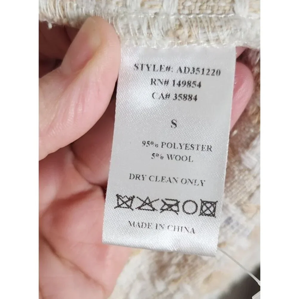 Sadie & Sage Women's Sz. S Tan/Ivory/Grey Heavy Shirt Jacket - Picture 3 of 5